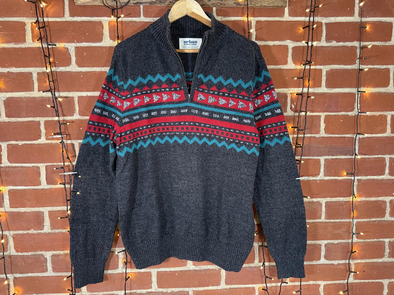 Vintage 90s Knit Pullover Sweater - Half Zip NUM37