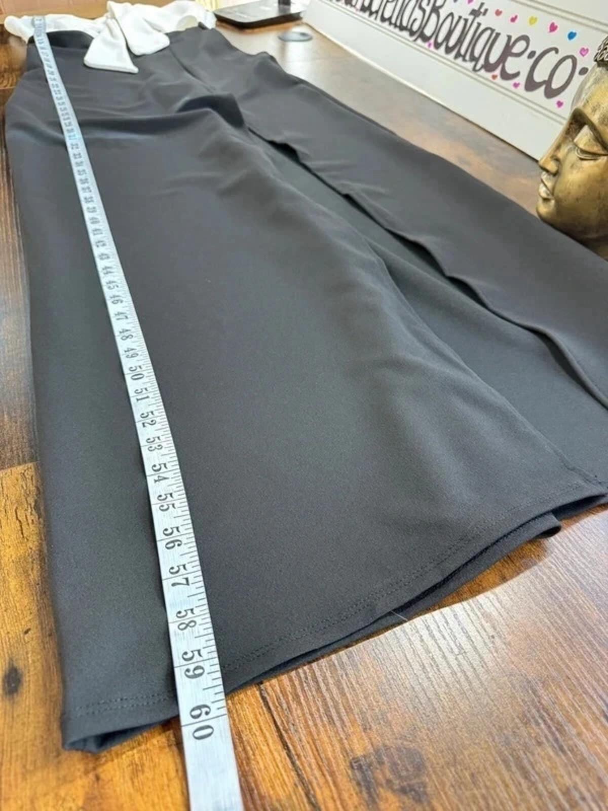 Goddiva Elegant Black and White Bow Back Evening Dress UK 10-12
