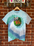Run Wild T-Shirt for Autism Awareness - Tie-Dye Blue & Green - Size Medium