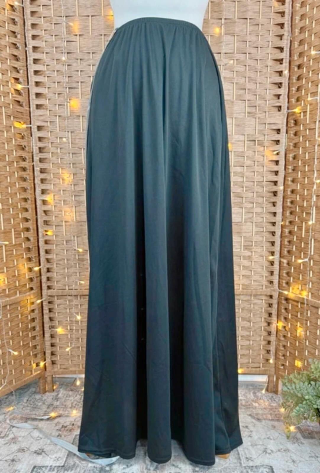 Goddiva Black Maxi Skirt UK 10-12 BNWT Stretch Occasion