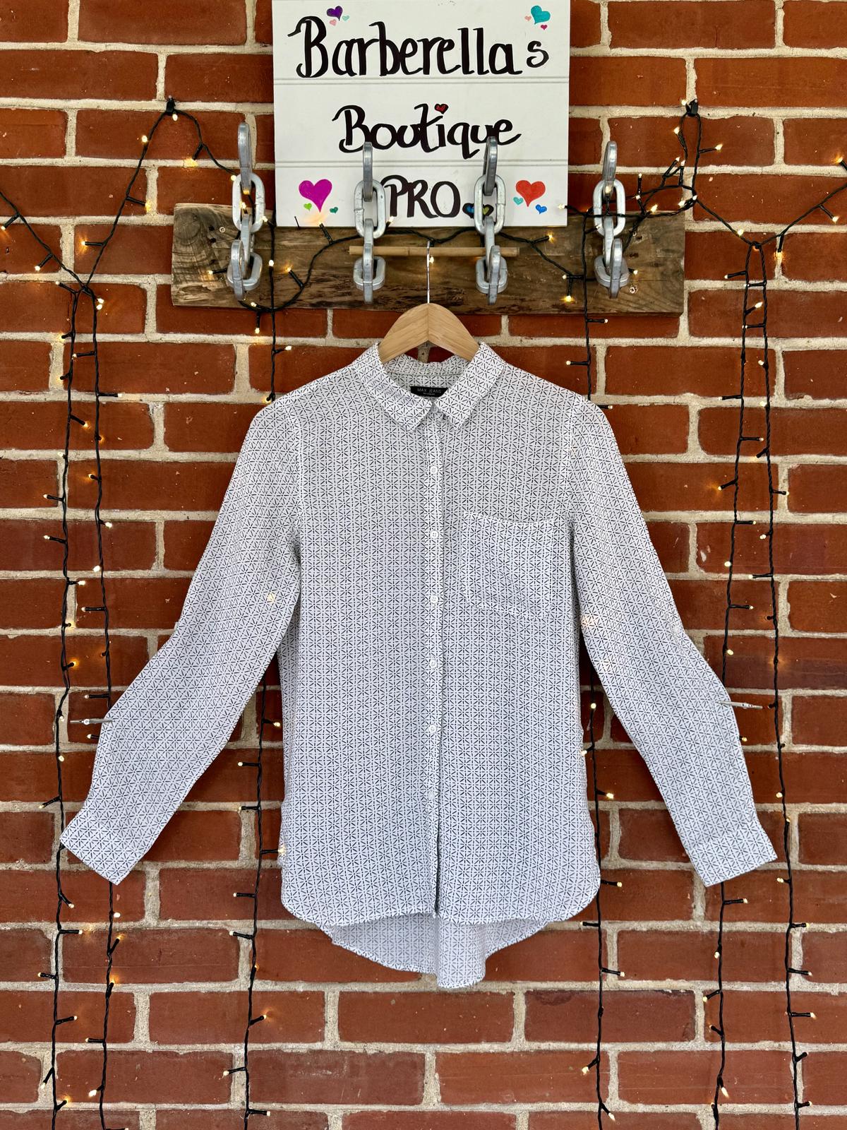 🖤 Max Jeans Monochrome Print Blouse – Size S 🖤