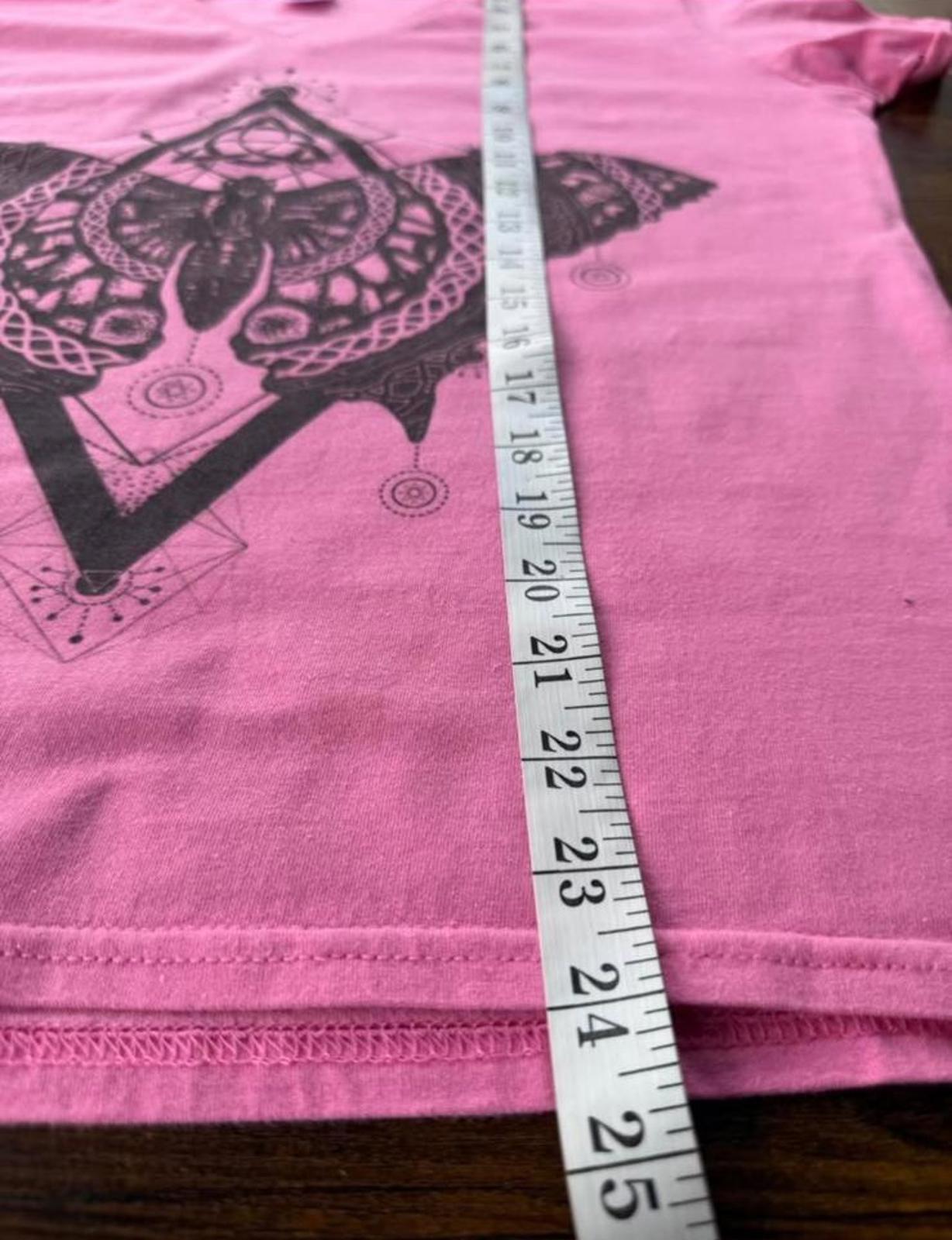 Bohemian Pink Butterfly V-Neck T-Shirt Size 10-12