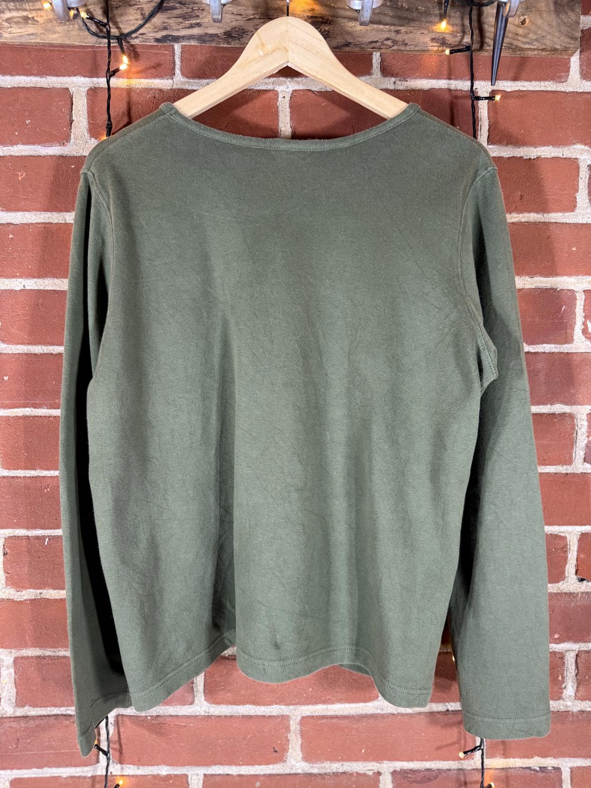 Christopher and Banks Olive Green Cotton Pullover Top – Size XL/16-18 NUM18