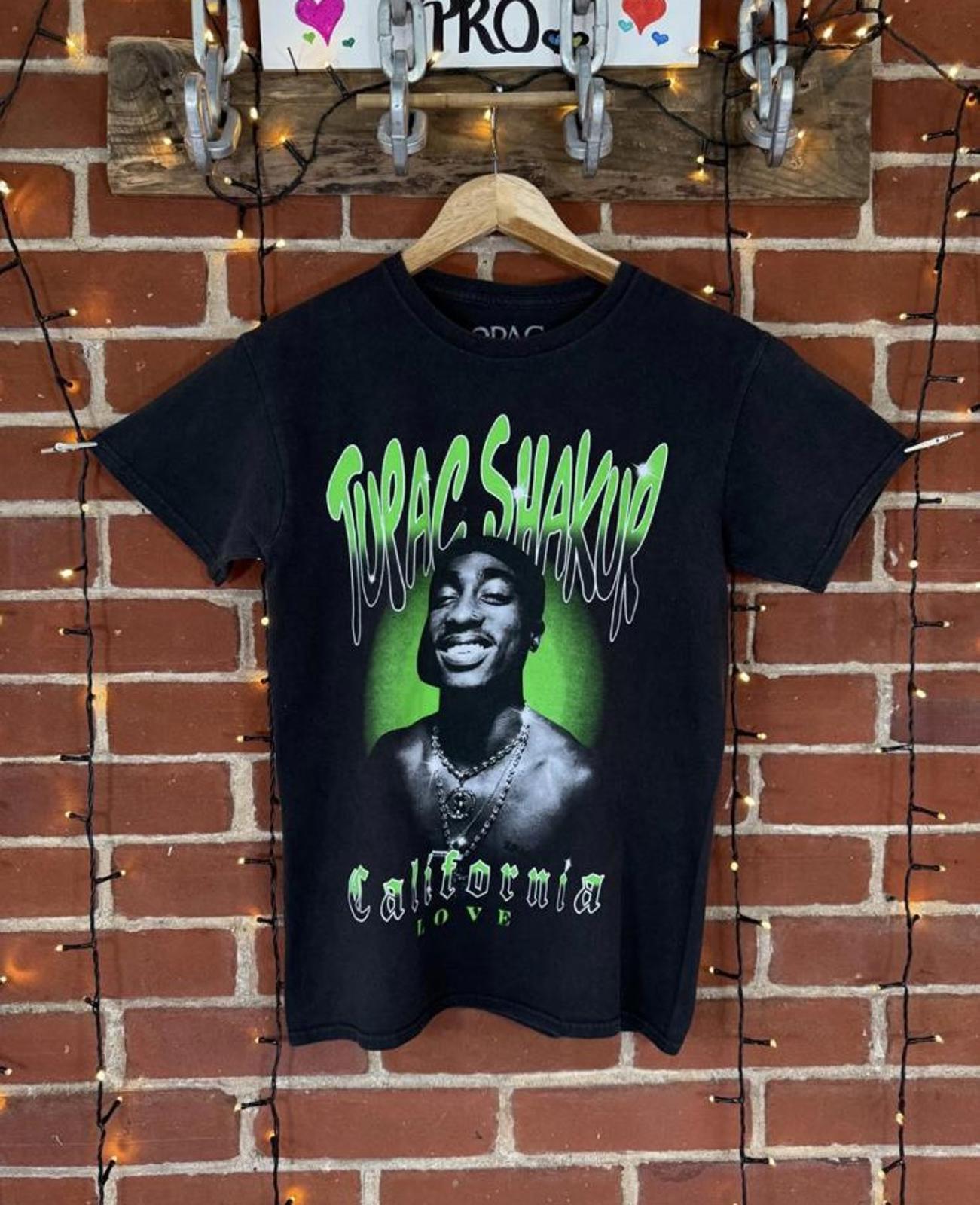 Tupac Shakur California Love Graphic T-Shirt Small UK 8–10 US S