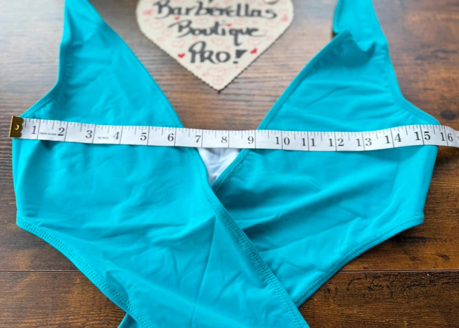 Women's Two-Piece Turquoise Swimwear Set - Size 12