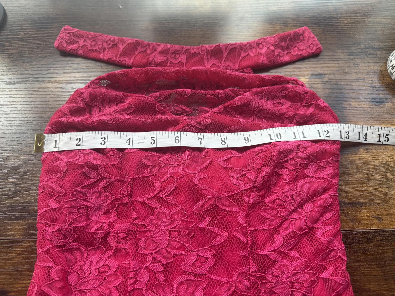 💃 GODDIVA LONDON DR2033 Cerise Lace Halter Maxi Dress – UK 6 - NWT