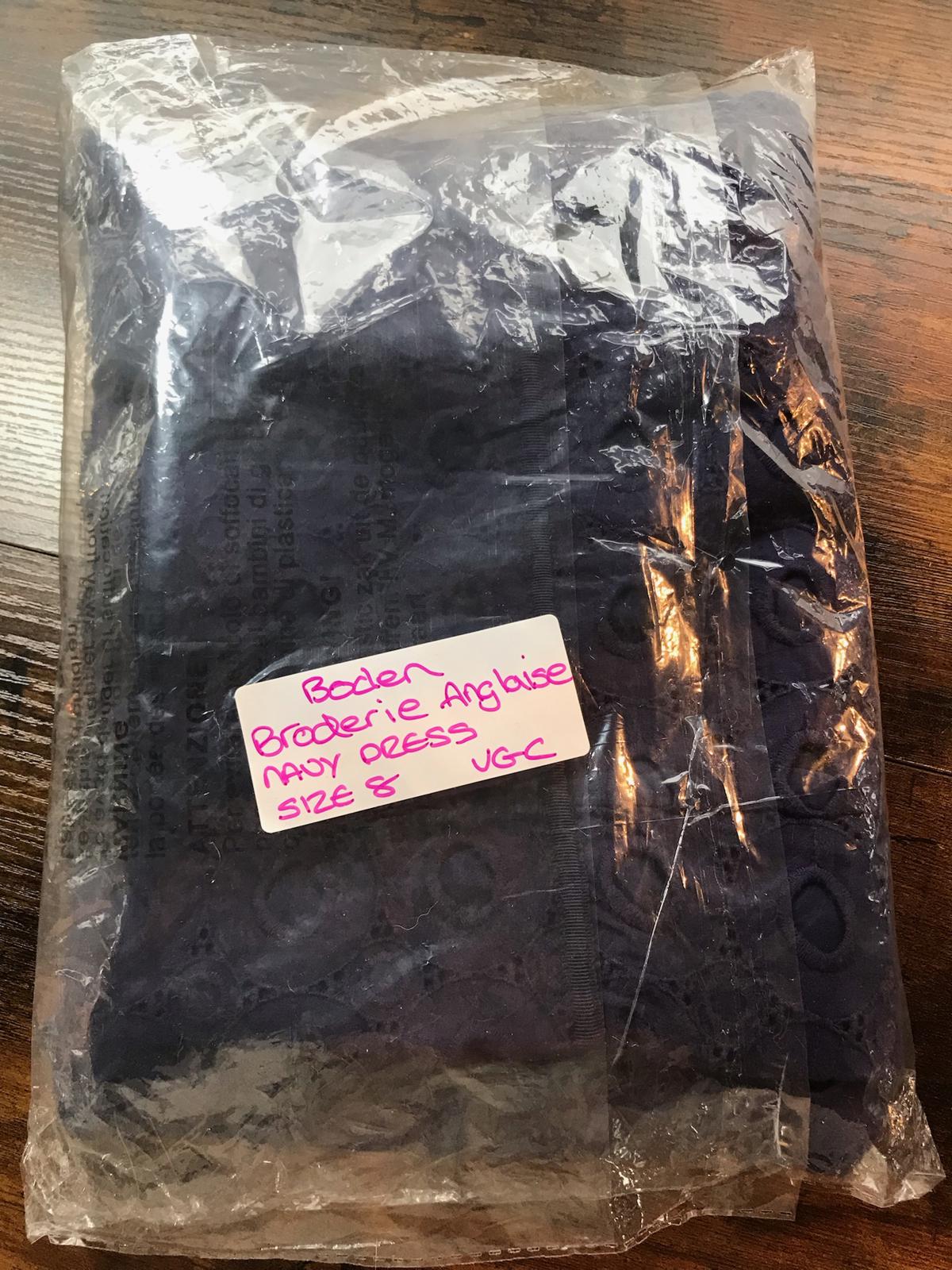 Boden Limited Edition Navy Broderie Anglaise Dress – UK 8