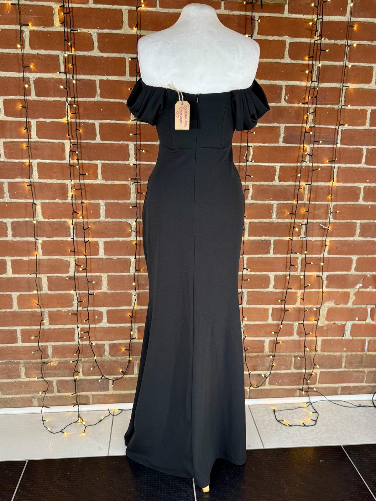 🖤 Barberellas Boutique Diamond Heart Off-Shoulder Gown – Size UK 8 #122