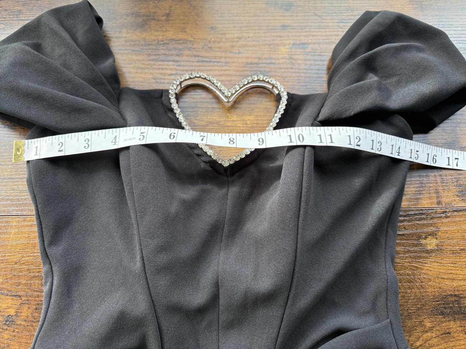 🖤 Barberellas Boutique Diamond Heart Off-Shoulder Gown – Size UK 8 #122