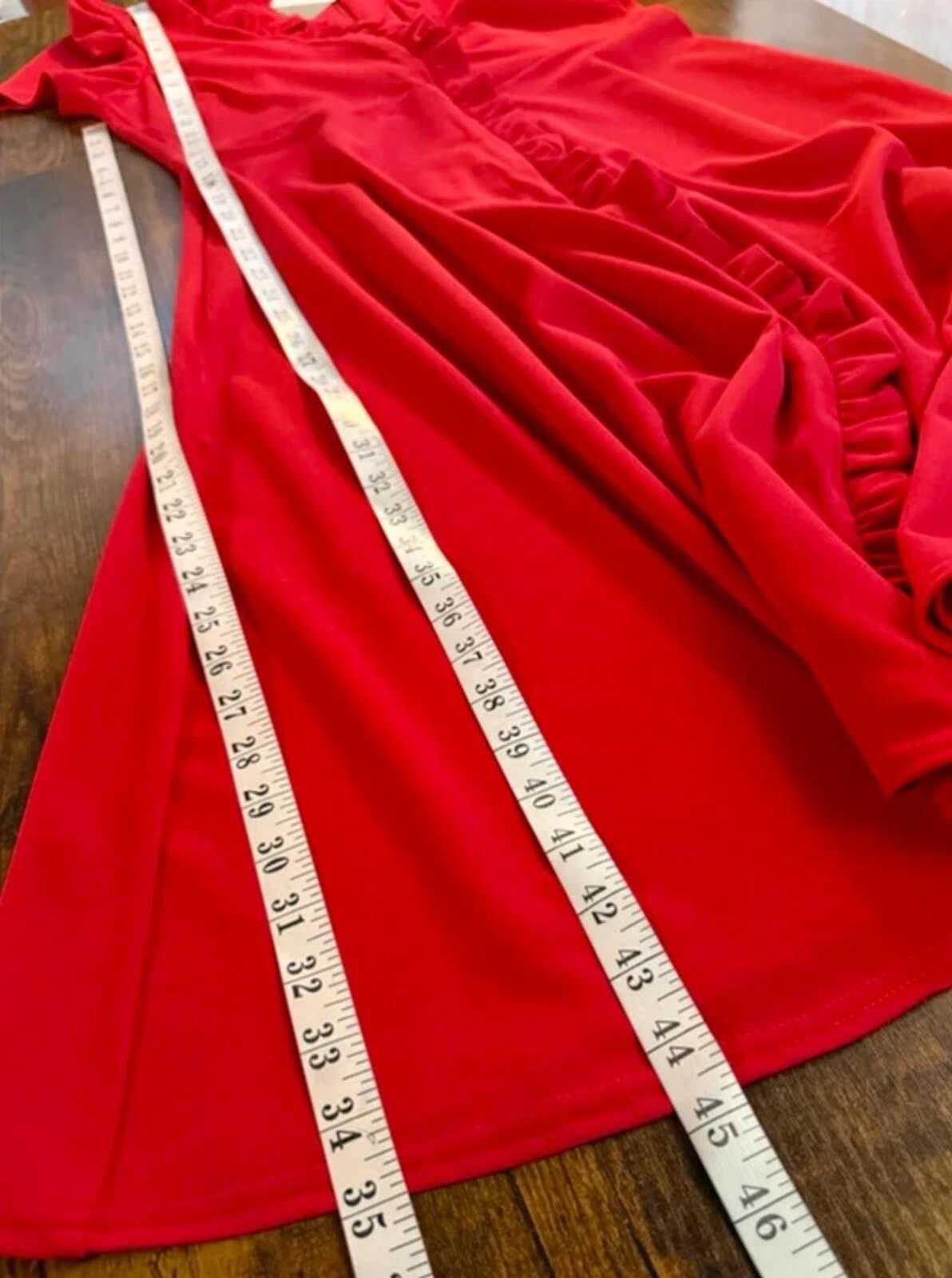 Goddiva Red Midi Dress UK14 Wedding Guest Prom Cruise Party