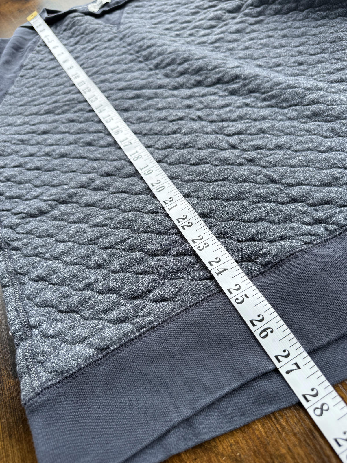 Next Mens Grey Quilted Sweatshirt with Elbow Patches Size L NUM 51