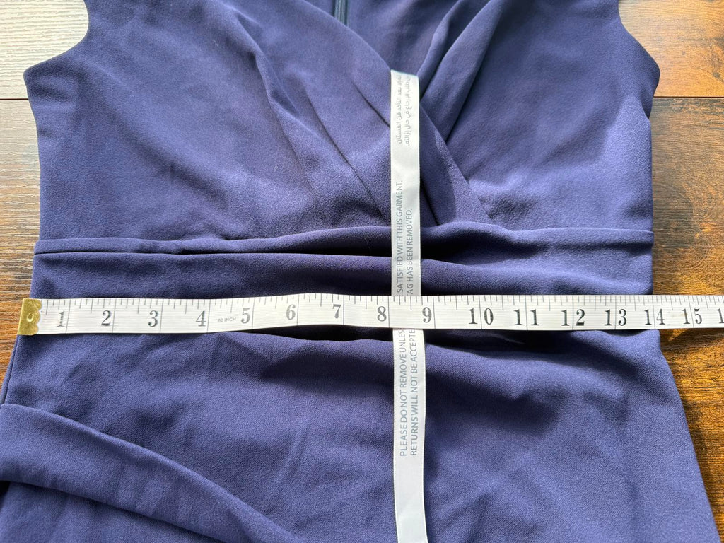 Goddiva London DR4135 Navy Tailored Midi Dress UK 12 Elegant #140