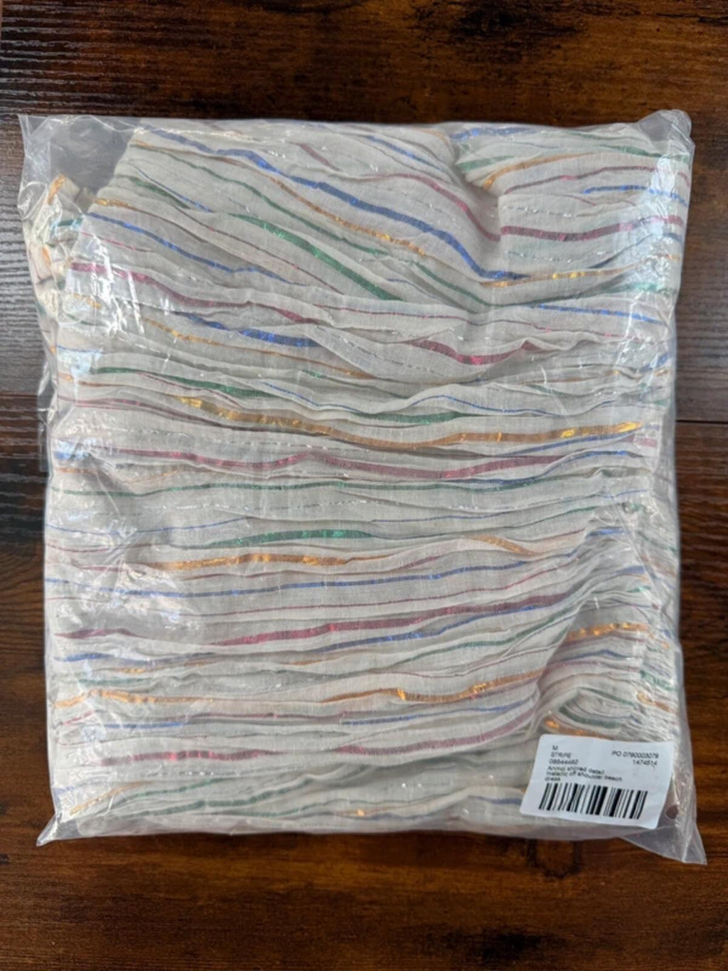 BNWT Anmol Lurex Stripe Boho Midi Dress UK10-14 Festival /Coverup