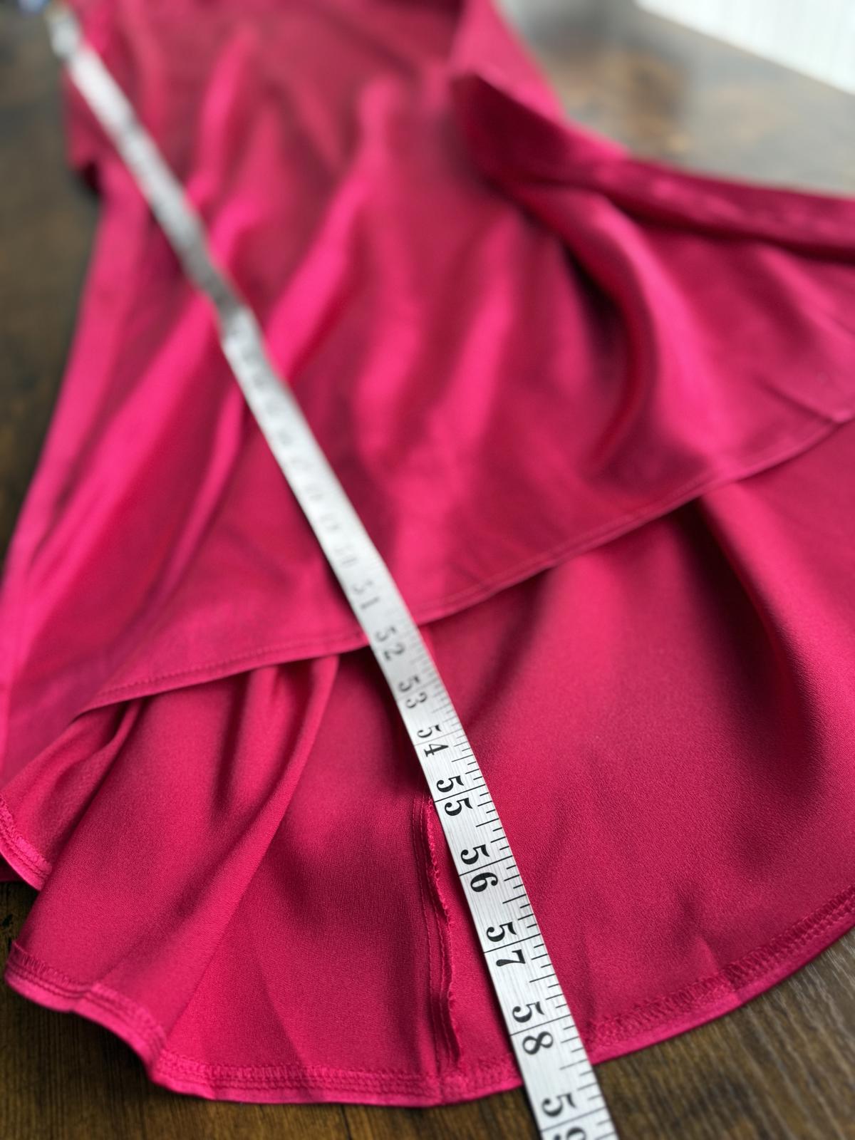 💗Vicky Pattison x Goddiva Hot Pink Satin Halter Maxi Dress UK 12 #105