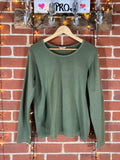 Christopher and Banks Olive Green Cotton Pullover Top – Size XL/16-18 NUM18